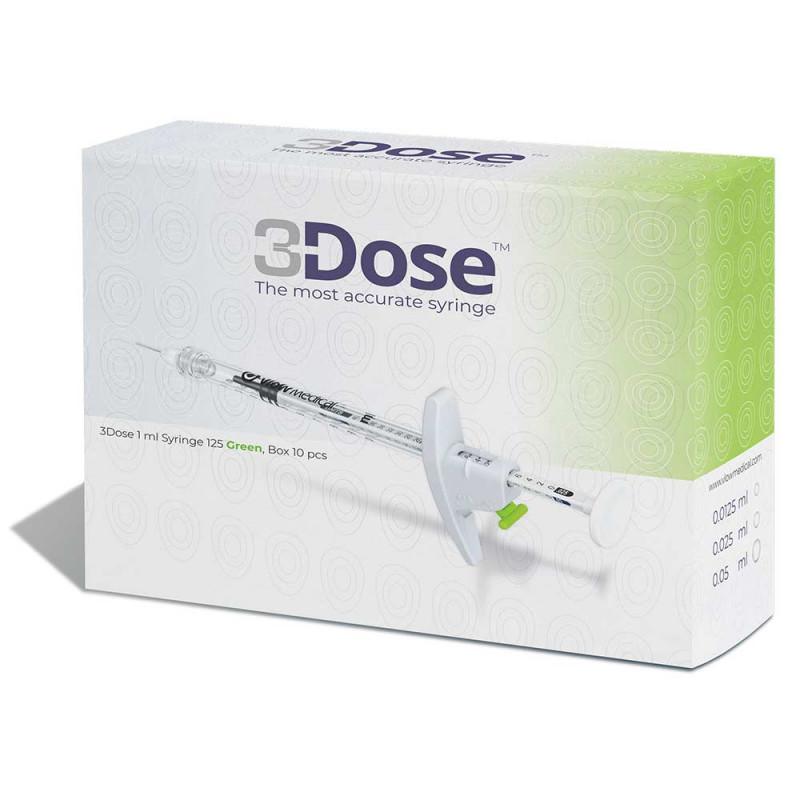 3Dose – 1.0 ml Syringe, 125 Green, 10 pcs.