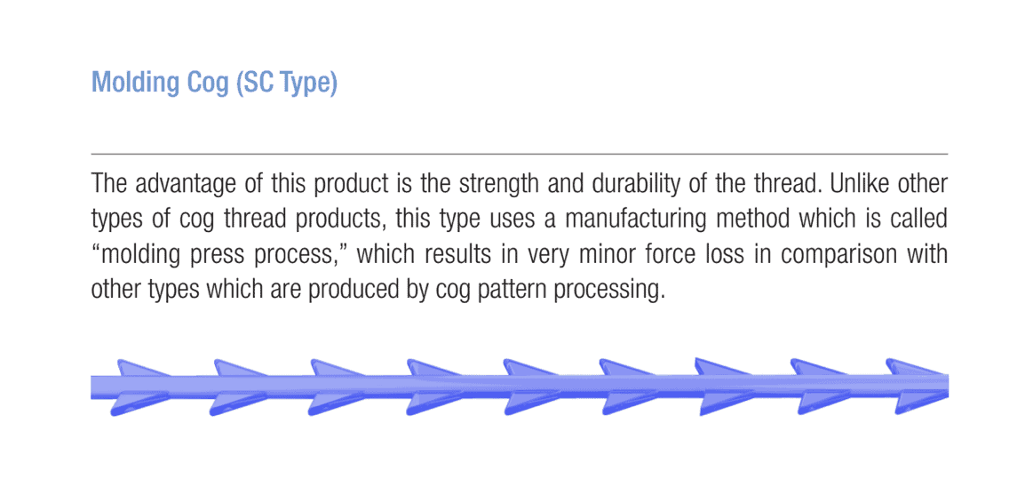 EPLINE PDO THREAD – BARBED THREAD – MOLDING COG (SC TYPE)